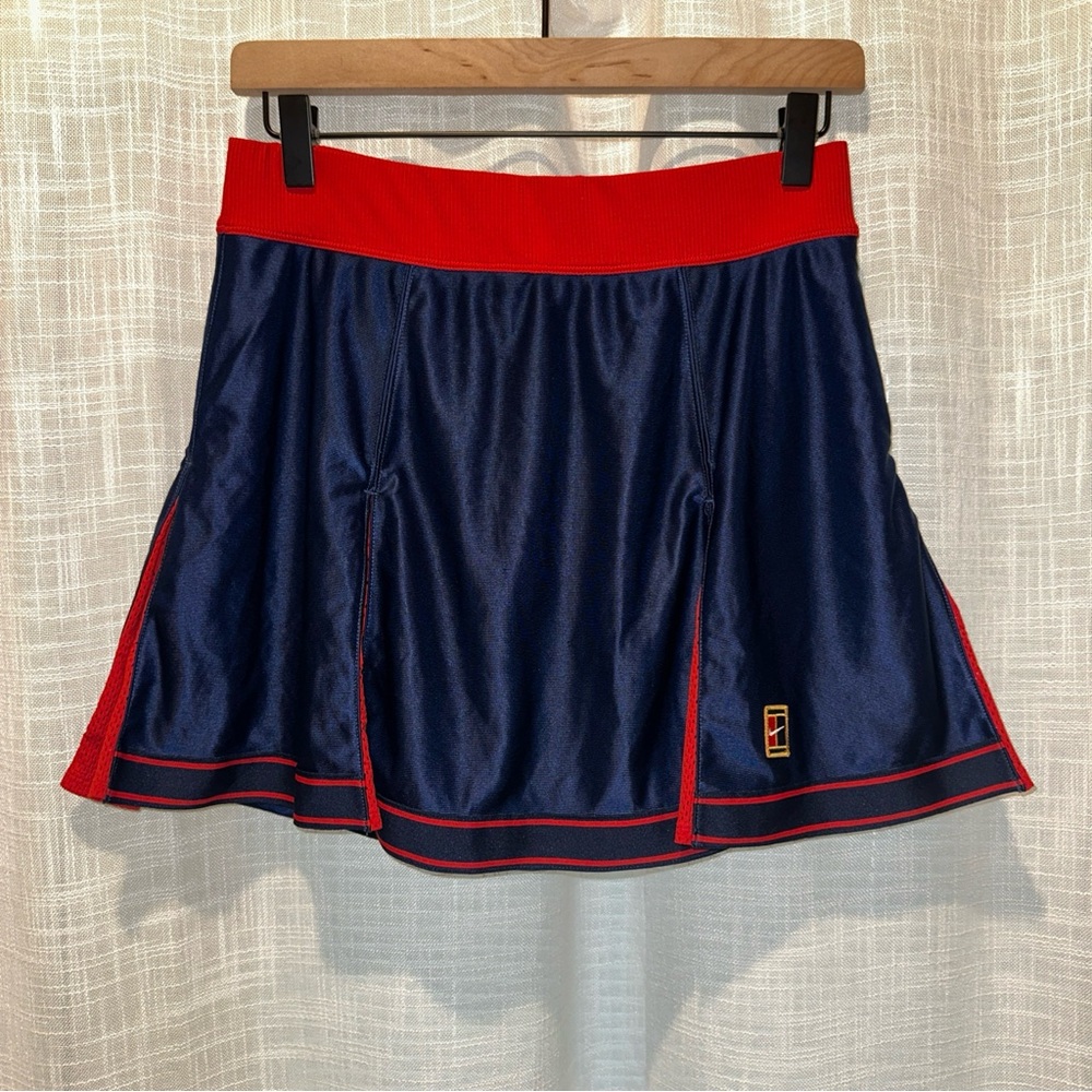 Nike Womens Medium Emma Raducanu Tennis Skirt Blue Red Large Pickleball Flaws - Picture 3 of 13